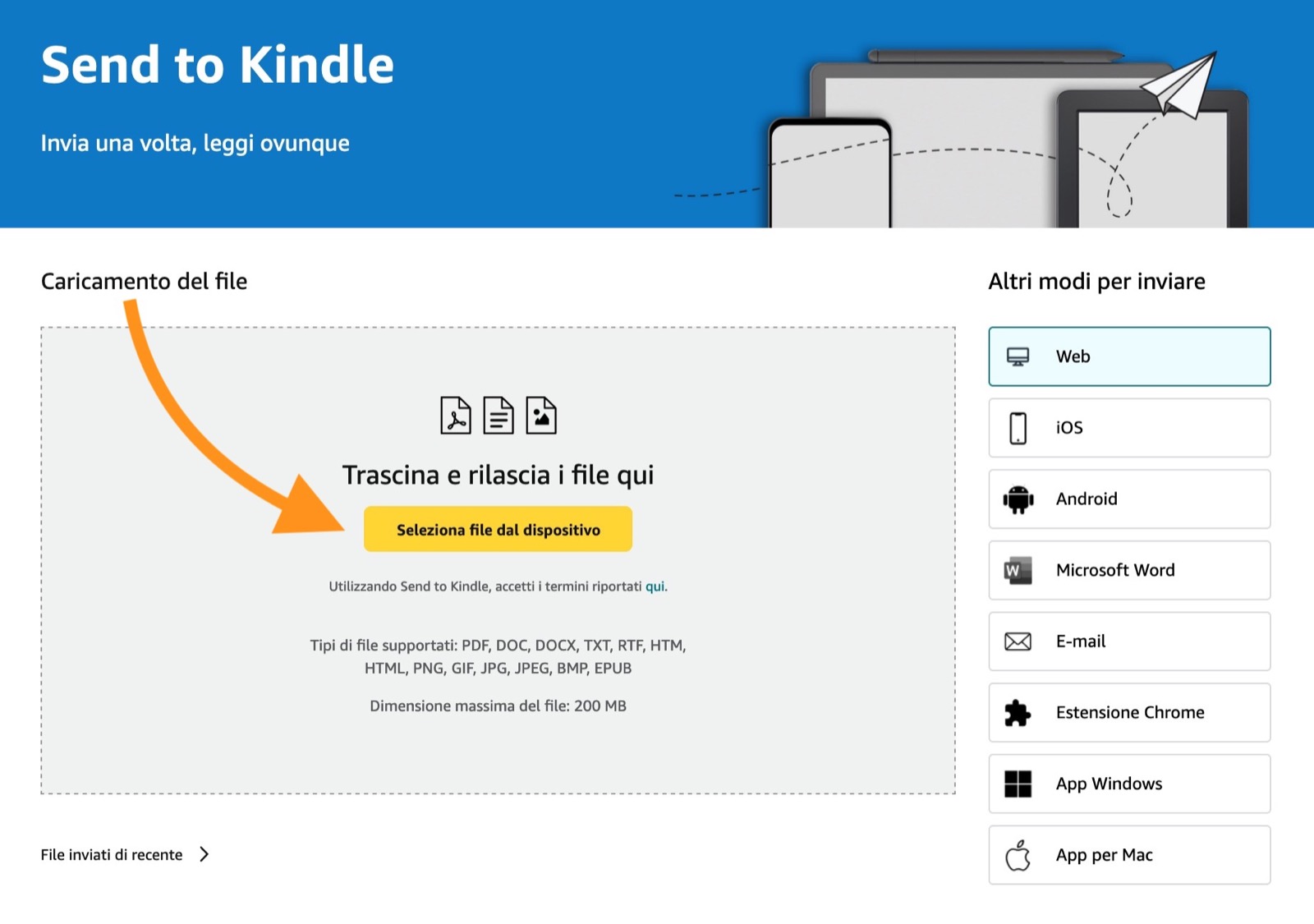 Come inviare ebook a Kindle anche non comprati da Amazon